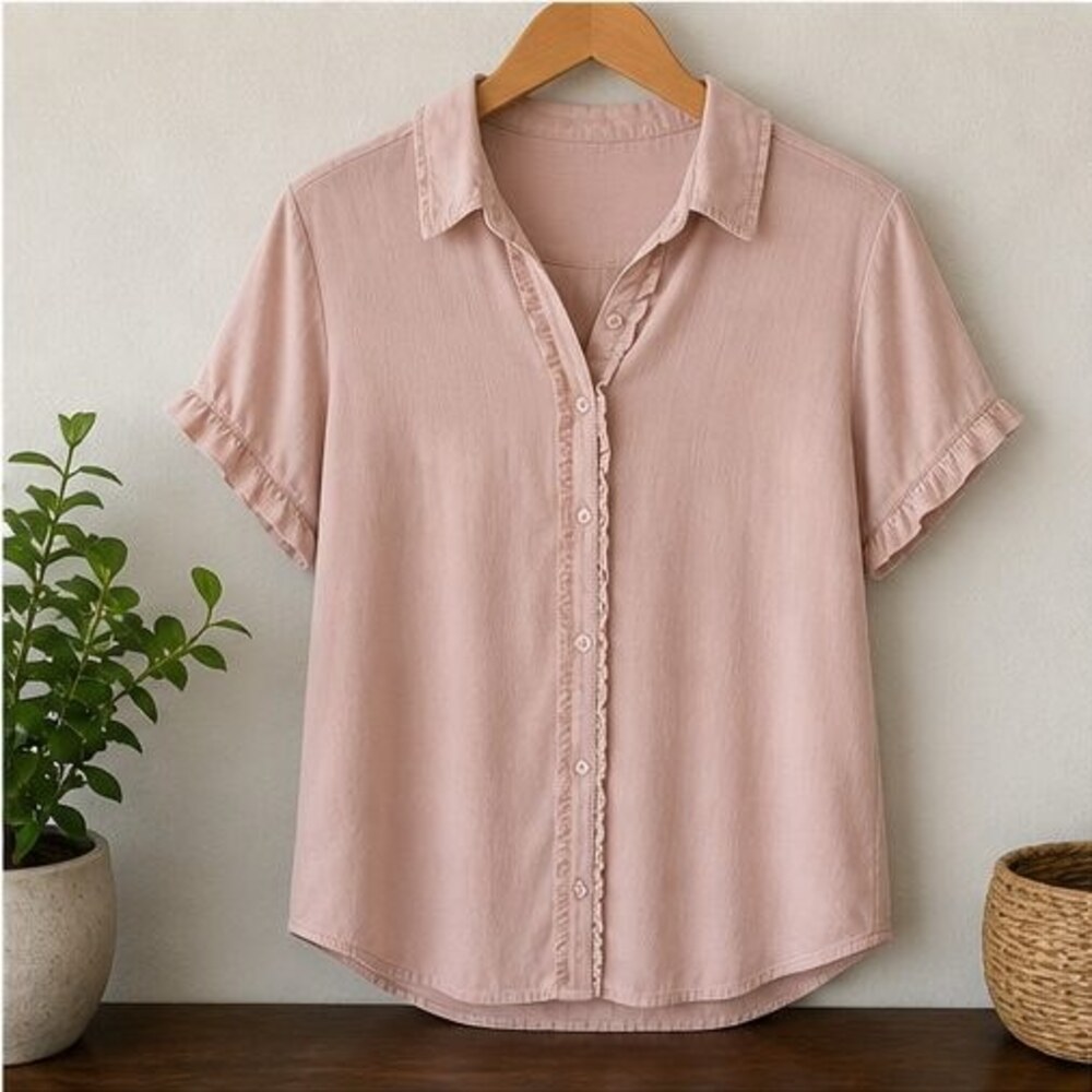 Blush Ruffle Blouse